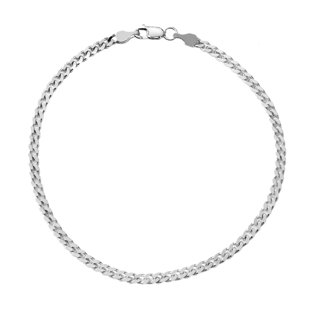 925 Sterling Silver Curb Bracelet - 3mm width