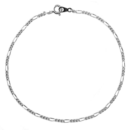 925 Sterling Silver Figaro Bracelet