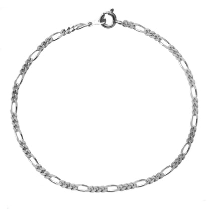 925 Sterling Silver Figaro Bracelet