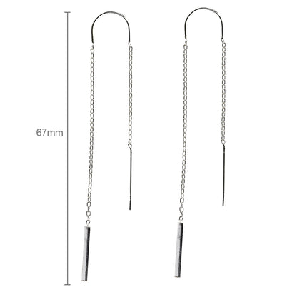 925 Sterling Silver Drop Threader Earrings