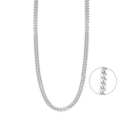 925 Sterling Silver Curb Chain - 55cm length - 3mm width