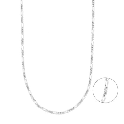 925 Sterling Silver Figaro Chain - 55cm length