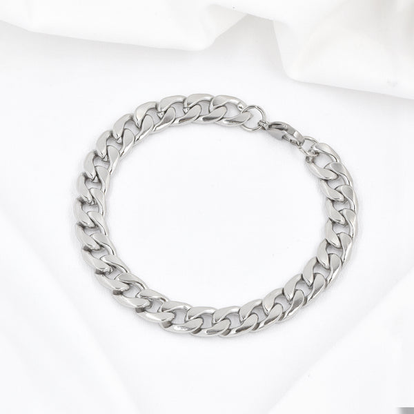 Stainless Steel 9.5mm Curb Link Bracelet