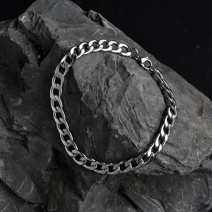 Stainless Steel 22cm Curb Bracelet & 7mm Width