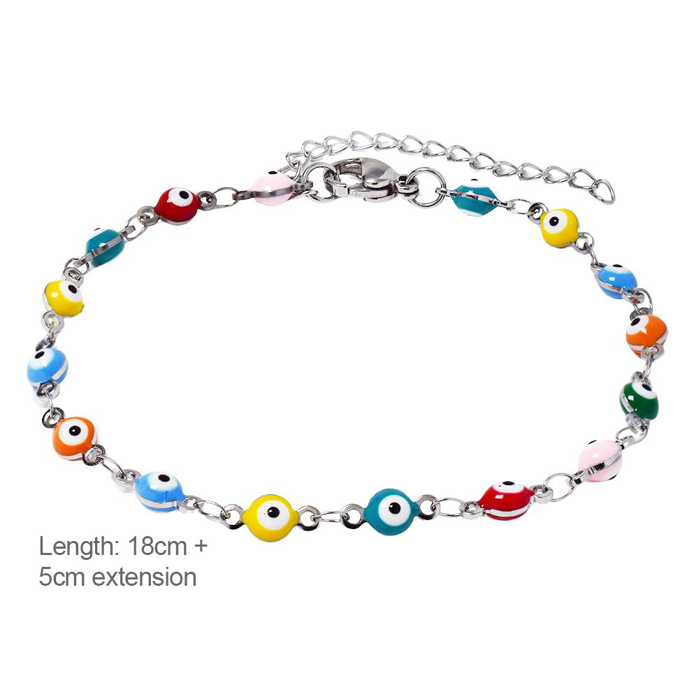 Stainless Steel Evil Eye Bracelet