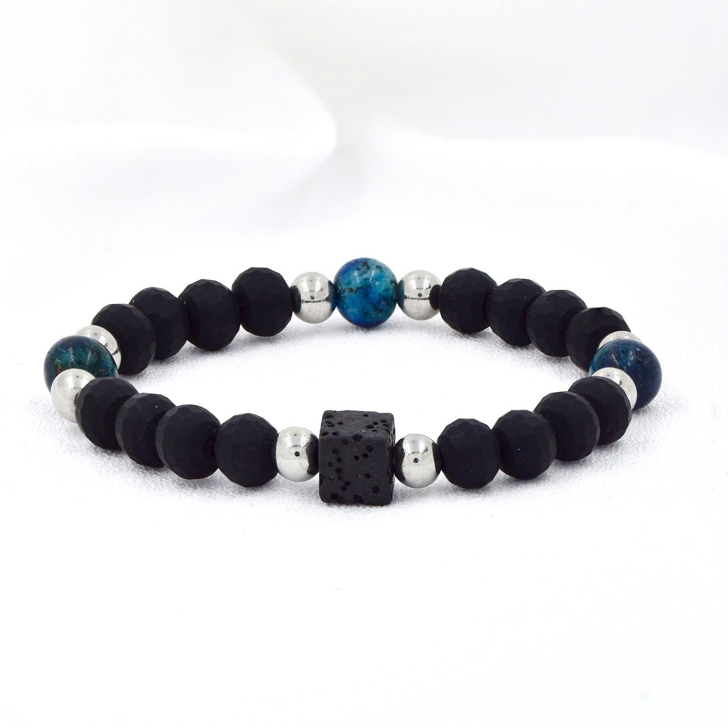 Natural Stone & Lava Rock Stretch Bracelet