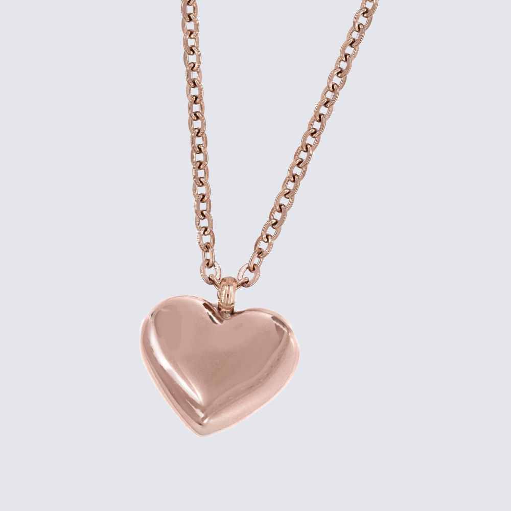 Stainless Steel High Shine Heart Necklace