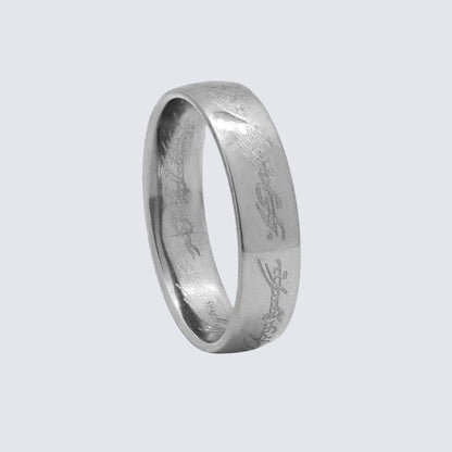 Stainless Steel "Lord Of The Rings" Ring 6mm Wide