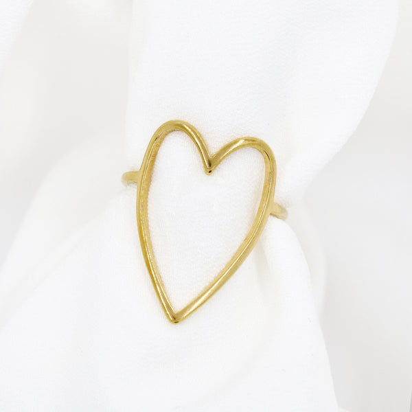 Stainless Steel Cutout Heart Ring