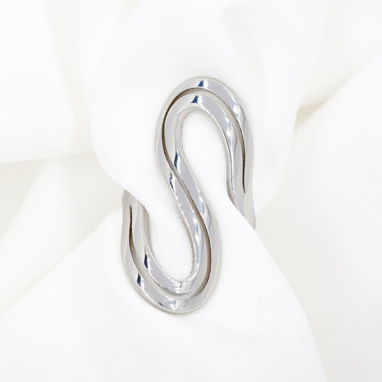 Stainless Steel Bold Swirl Pattern Ring