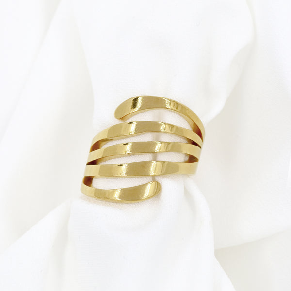 Stainless Steel Cutout Statement Ring