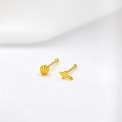 Silverbird 925 Sterling Silver 2 Pack Nose Studs