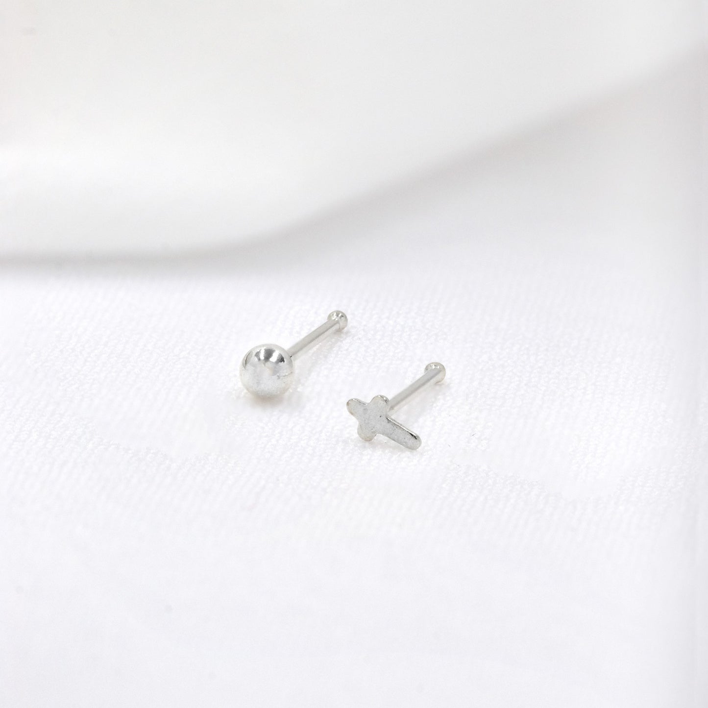 Silverbird 925 Sterling Silver 2 Pack Nose Studs