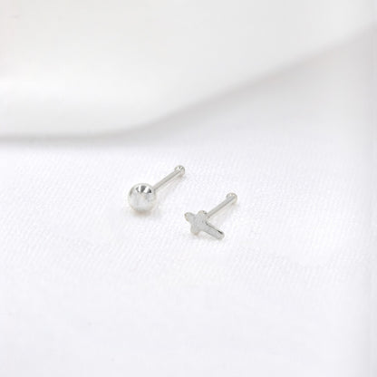 Silverbird 925 Sterling Silver 2 Pack Nose Studs